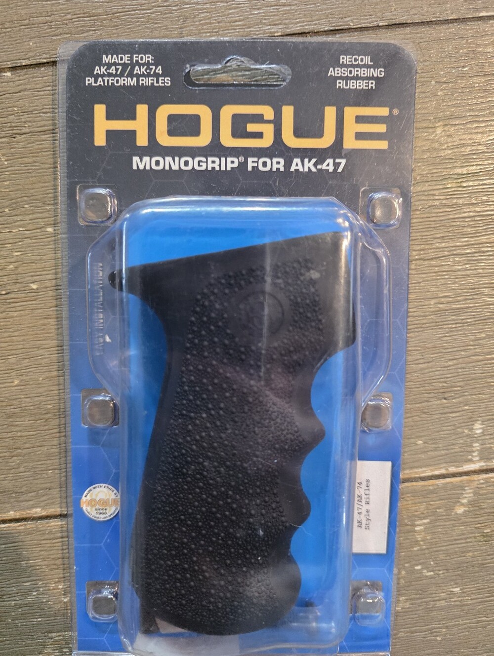 Black Monogrip for AK-47 — Recoil Absorbing Rubber Grip